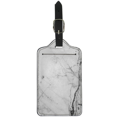 Grey Marble Stone Print Luggage Tag