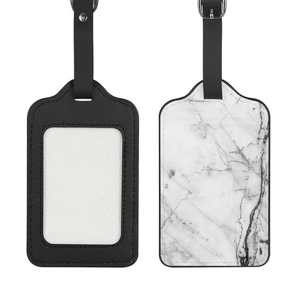 Grey Marble Stone Print Luggage Tag