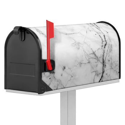 Grey Marble Stone Print Mailbox Cover
