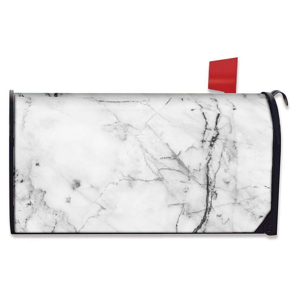 Grey Marble Stone Print Mailbox Cover