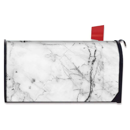 Grey Marble Stone Print Mailbox Cover