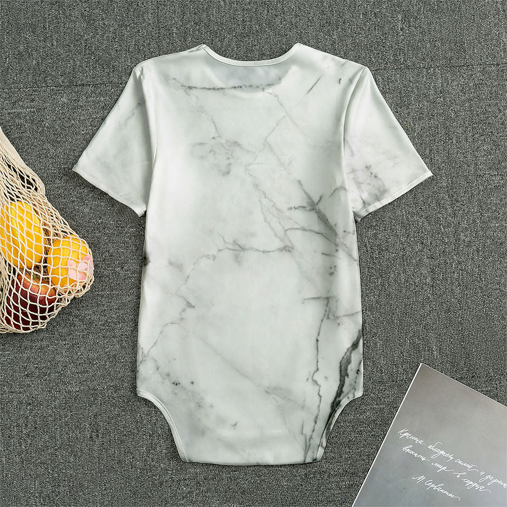 Grey Marble Stone Print Men's Bodysuit