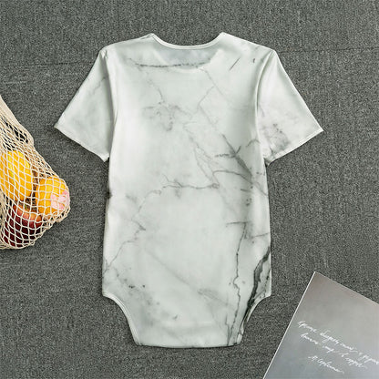 Grey Marble Stone Print Men's Bodysuit