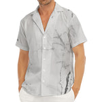 Grey Marble Stone Print Men's Deep V-Neck Shirt