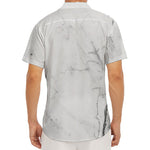 Grey Marble Stone Print Men's Deep V-Neck Shirt