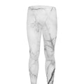 Grey Marble Stone Print Men's Leggings