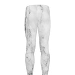 Grey Marble Stone Print Men's leggings