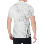 Grey Marble Stone Print Men's Shirt
