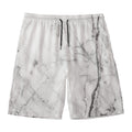 Grey Marble Stone Print Men's Swim Trunks