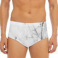 Grey Marble Stone Print Men's Triangle Swim Briefs