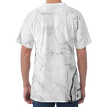 Grey Marble Stone Print Men's Velvet T-Shirt