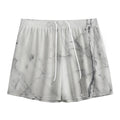 Grey Marble Stone Print Mesh Shorts
