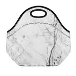Grey Marble Stone Print Neoprene Lunch Bag
