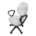 Grey Marble Stone Print Office Chair Cover
