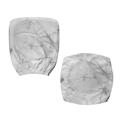 Grey Marble Stone Print Office Chair Cover