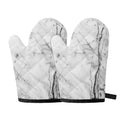Grey Marble Stone Print Oven Mitts