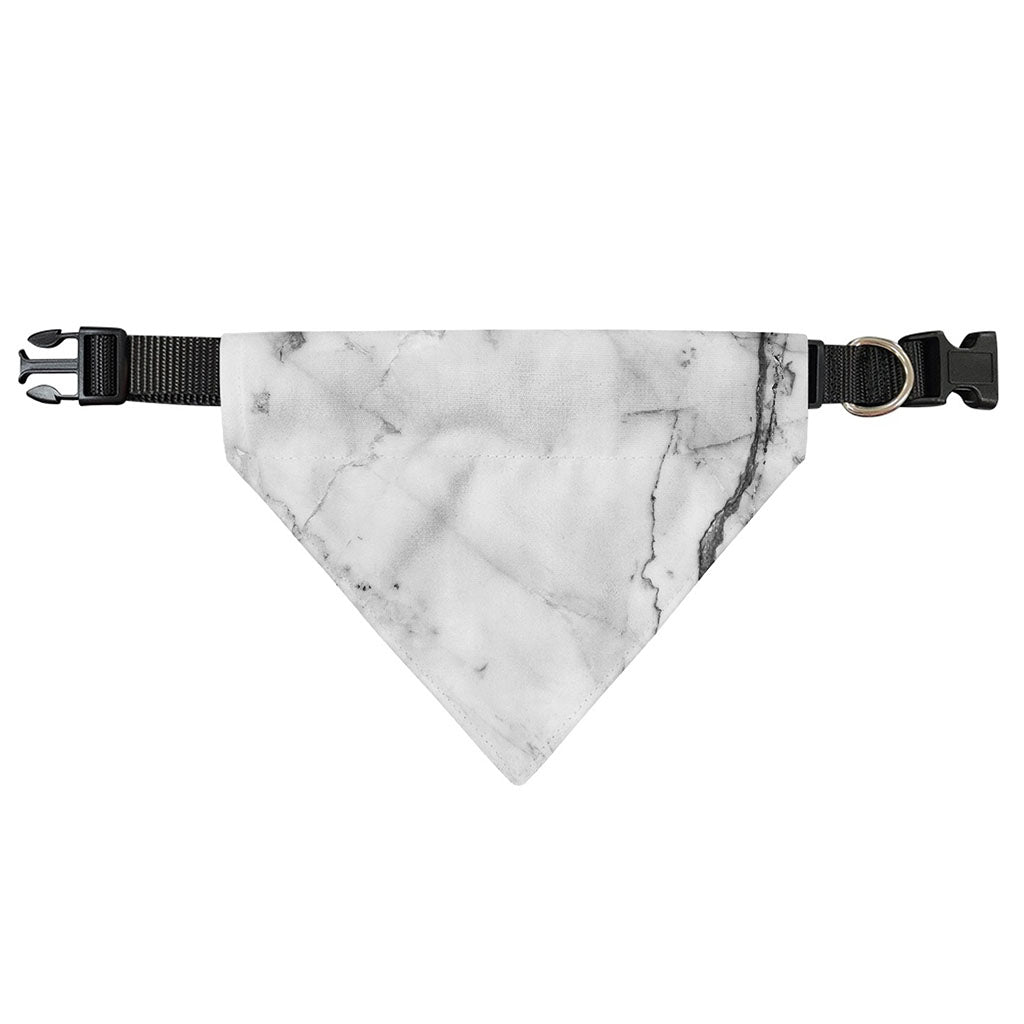 Grey Marble Stone Print Over The Collar Dog Bandana