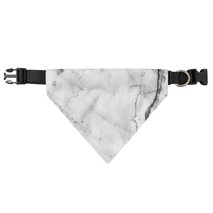 Grey Marble Stone Print Over The Collar Dog Bandana