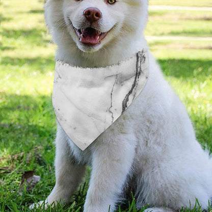 Grey Marble Stone Print Over The Collar Dog Bandana
