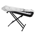 Grey Marble Stone Print Piano Keyboard Cover