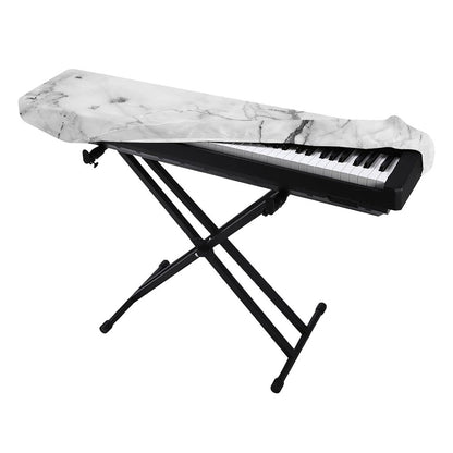 Grey Marble Stone Print Piano Keyboard Cover