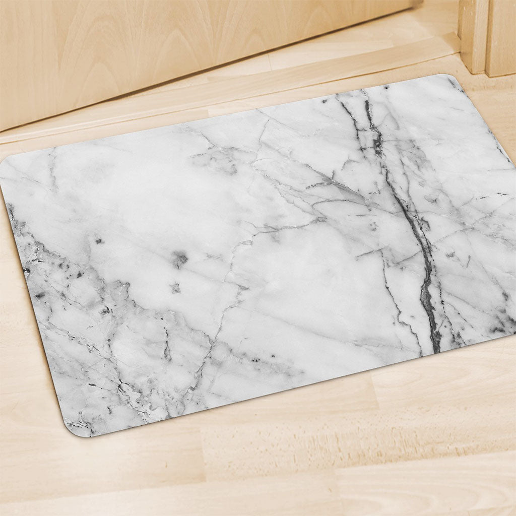 Grey Marble Stone Print Polyester Doormat