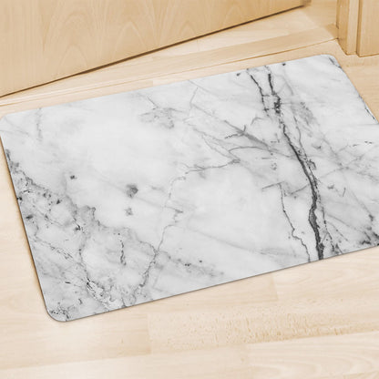 Grey Marble Stone Print Polyester Doormat