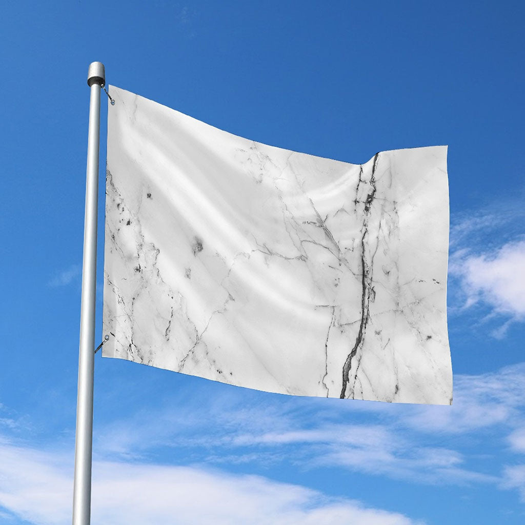 Grey Marble Stone Print Polyester Flag