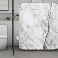 Grey Marble Stone Print Polyester Shower Curtain