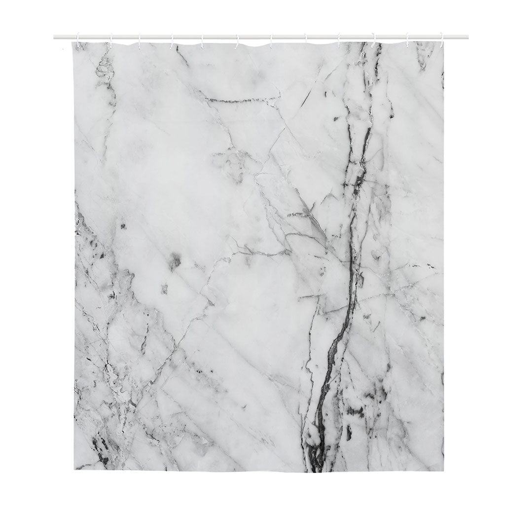 Grey Marble Stone Print Polyester Shower Curtain