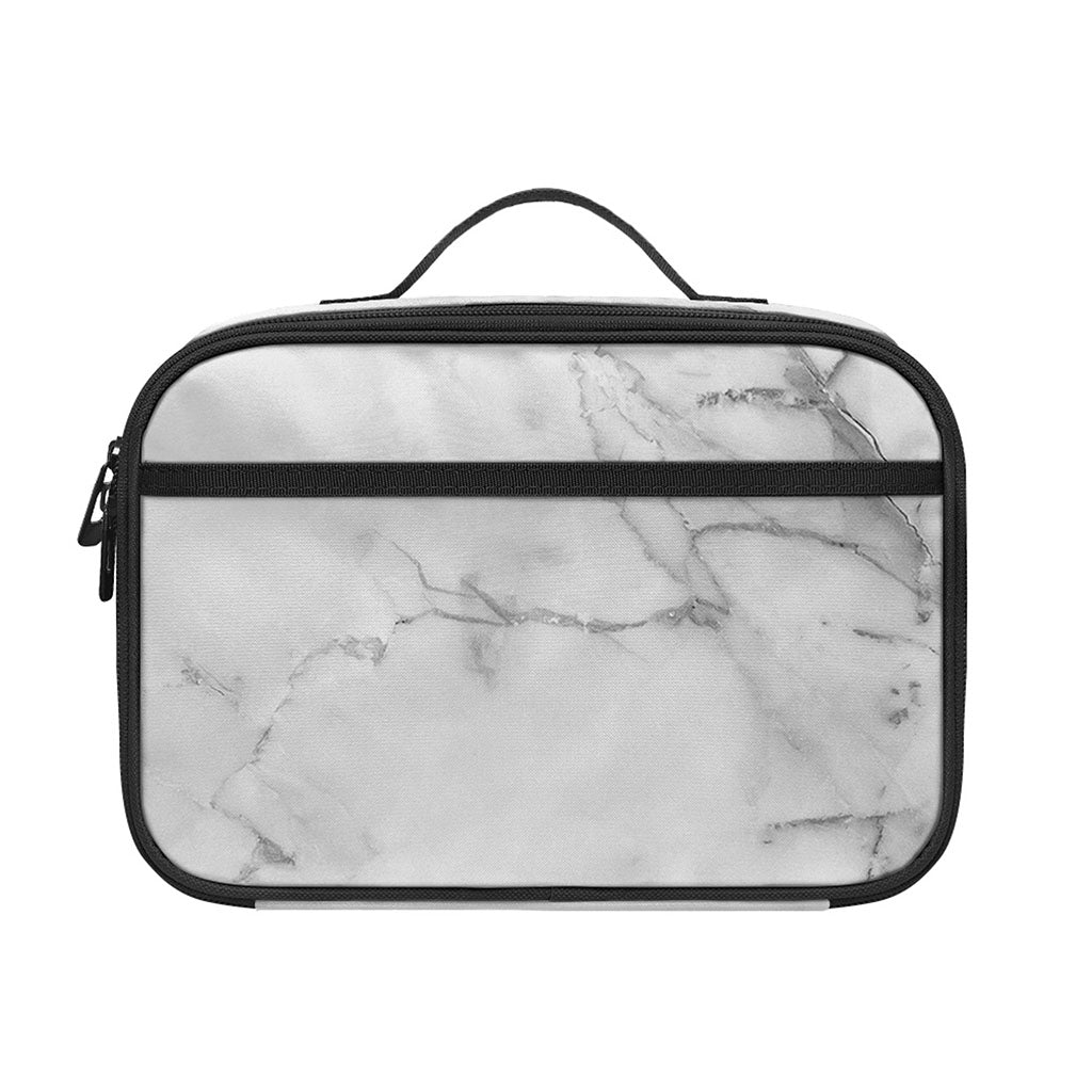 Grey Marble Stone Print Portable Lunch Bag