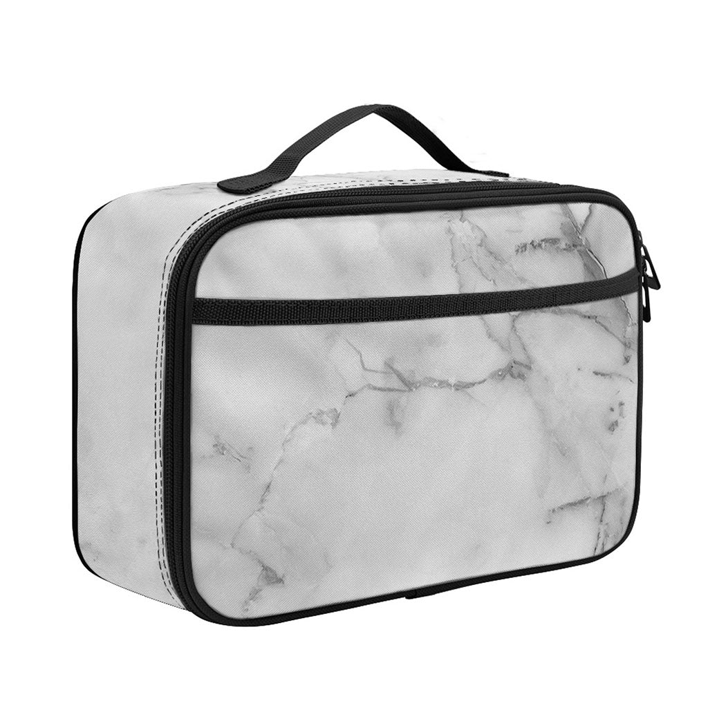 Grey Marble Stone Print Portable Lunch Bag