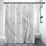 Grey Marble Stone Print Premium Shower Curtain