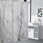 Grey Marble Stone Print Premium Shower Curtain