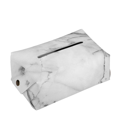 Grey Marble Stone Print Rectangle Tissue Box Cover