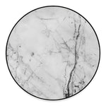 Grey Marble Stone Print Round Floor Mat
