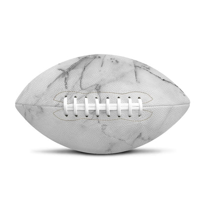 Grey Marble Stone Print Rugby Ball