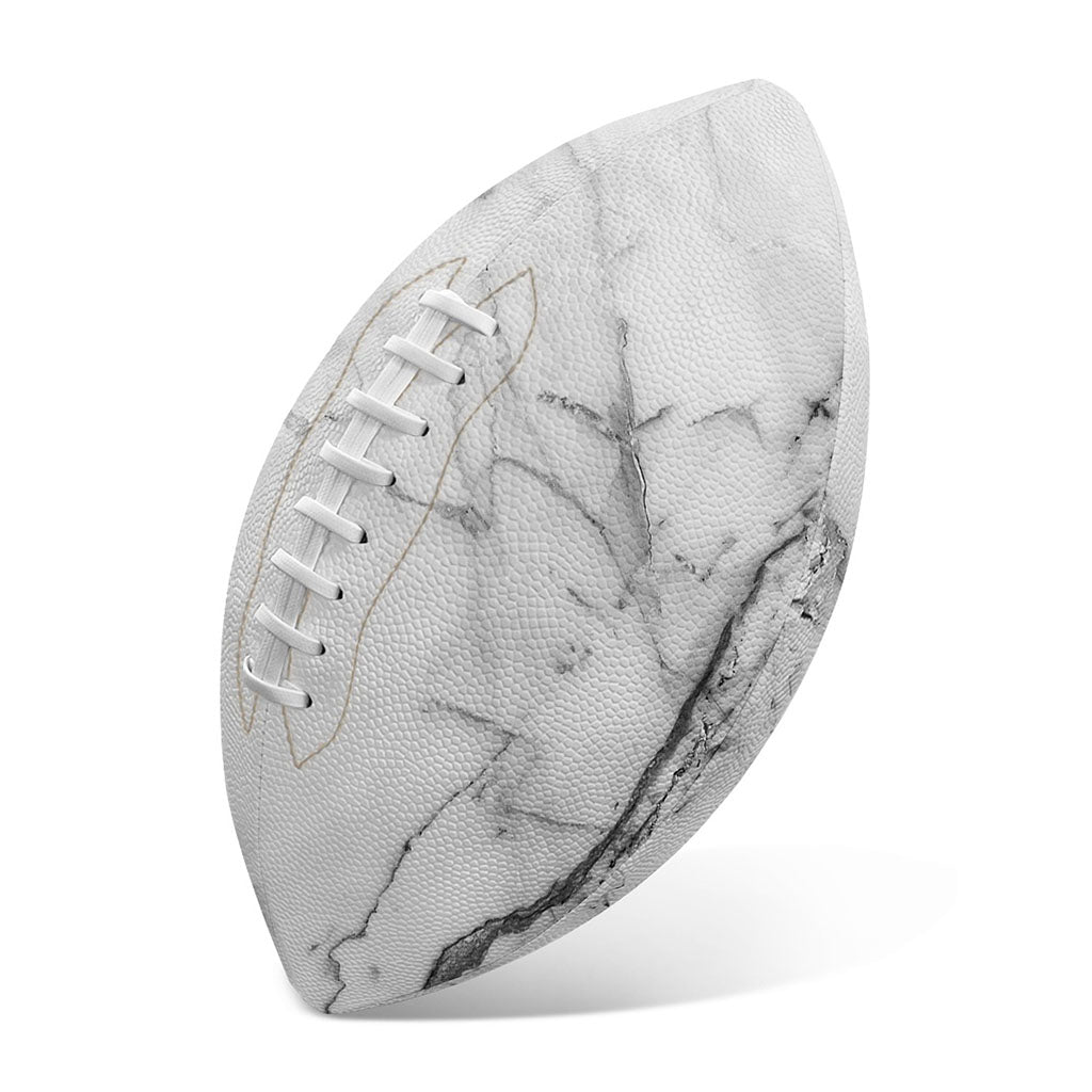 Grey Marble Stone Print Rugby Ball