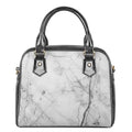 Grey Marble Stone Print Shoulder Handbag