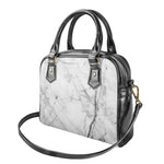 Grey Marble Stone Print Shoulder Handbag