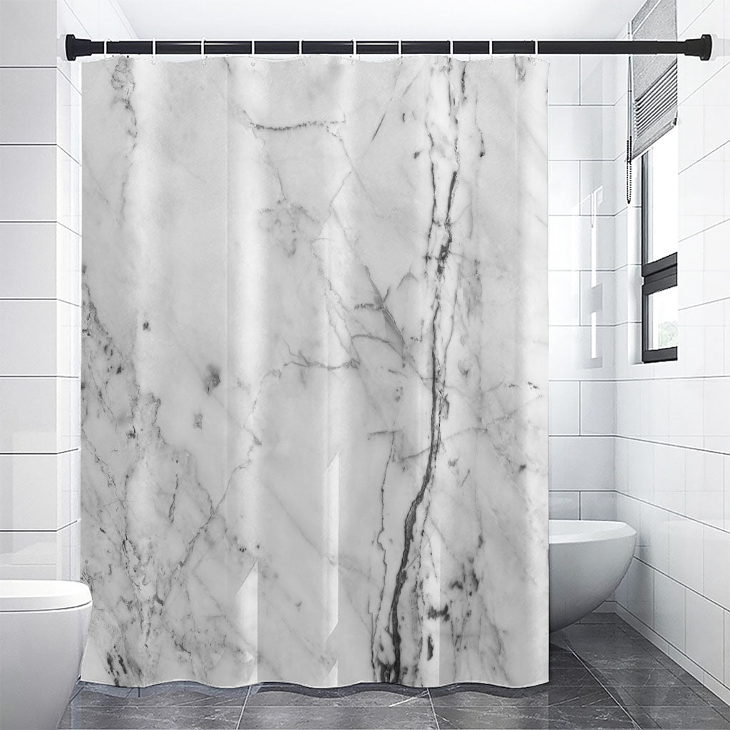 Grey Marble Stone Print Shower Curtain