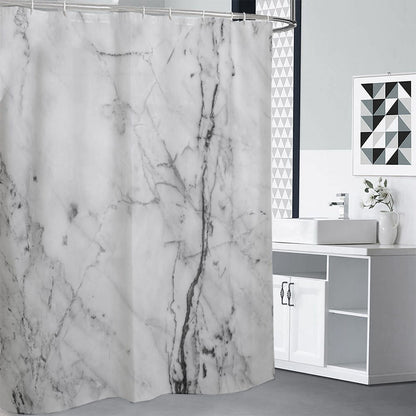 Grey Marble Stone Print Shower Curtain