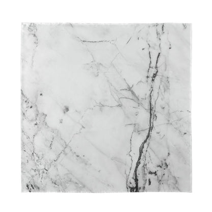 Grey Marble Stone Print Silk Bandana