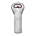 Grey Marble Stone Print Single Neoprene Wine Tote