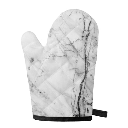 Grey Marble Stone Print Single Oven Mitt