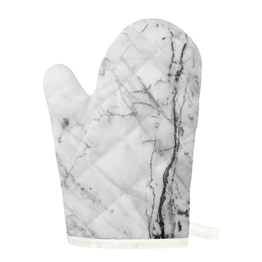 Grey Marble Stone Print Single Oven Mitt