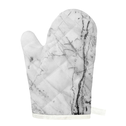 Grey Marble Stone Print Single Oven Mitt