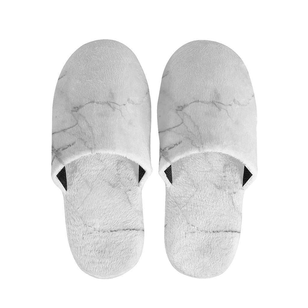 Grey Marble Stone Print Slippers