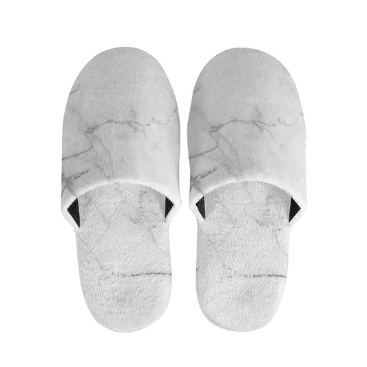 Grey Marble Stone Print Slippers