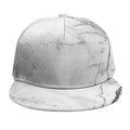 Grey Marble Stone Print Snapback Cap
